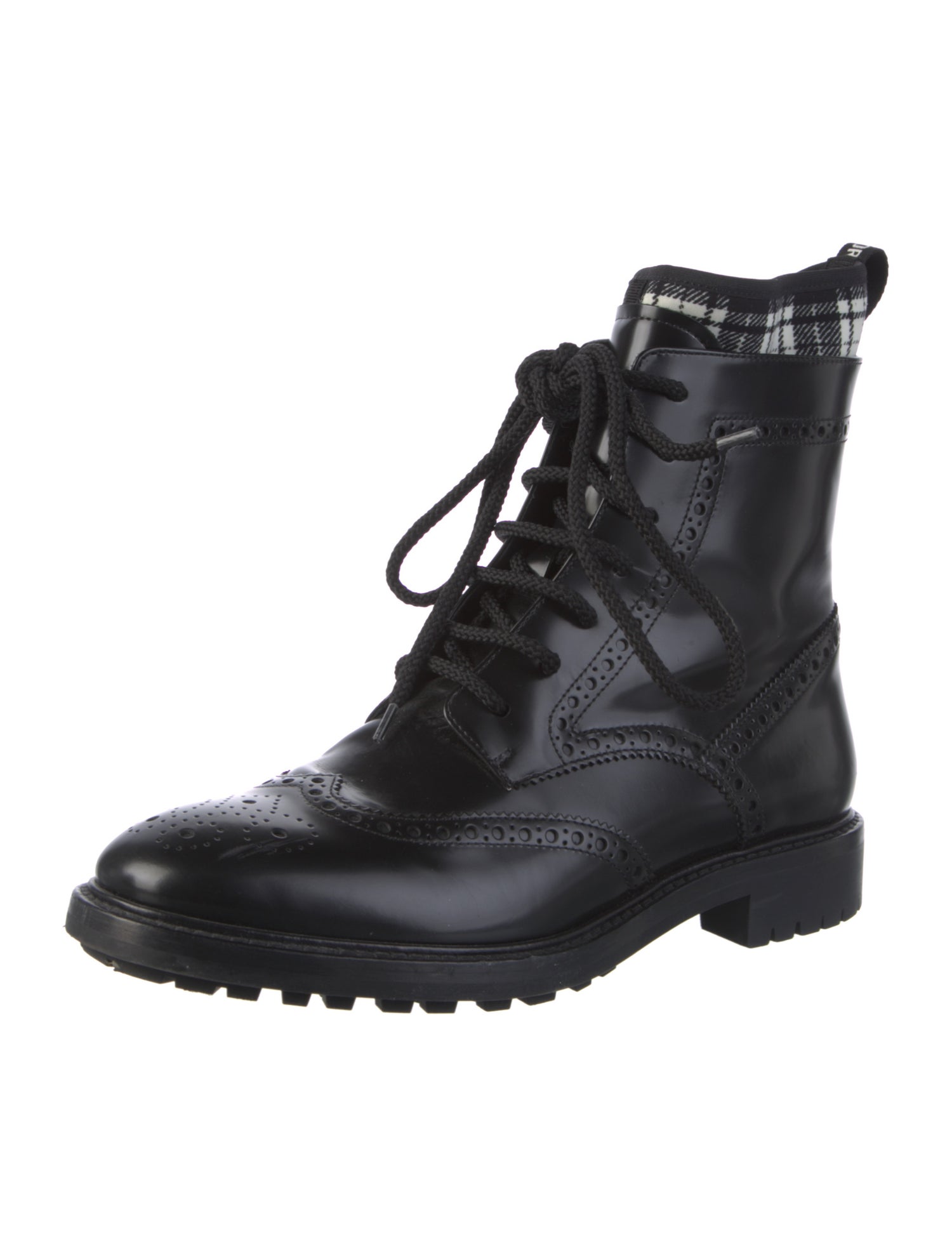 Christian Dior Leather Combat Boots