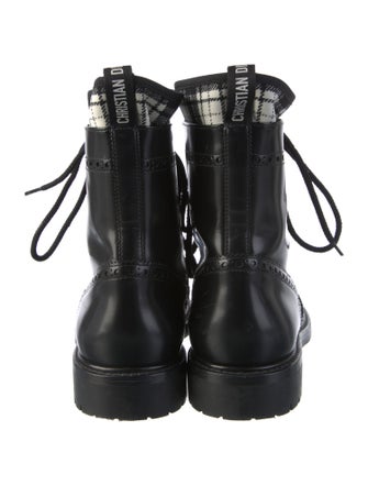 Christian Dior Leather Combat Boots