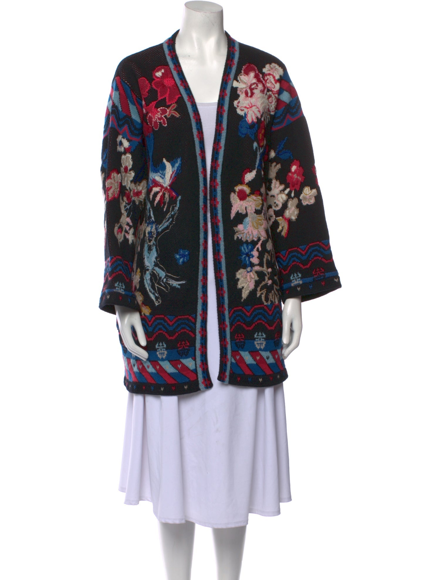 Christian Dior Wool Floral Print Sweater