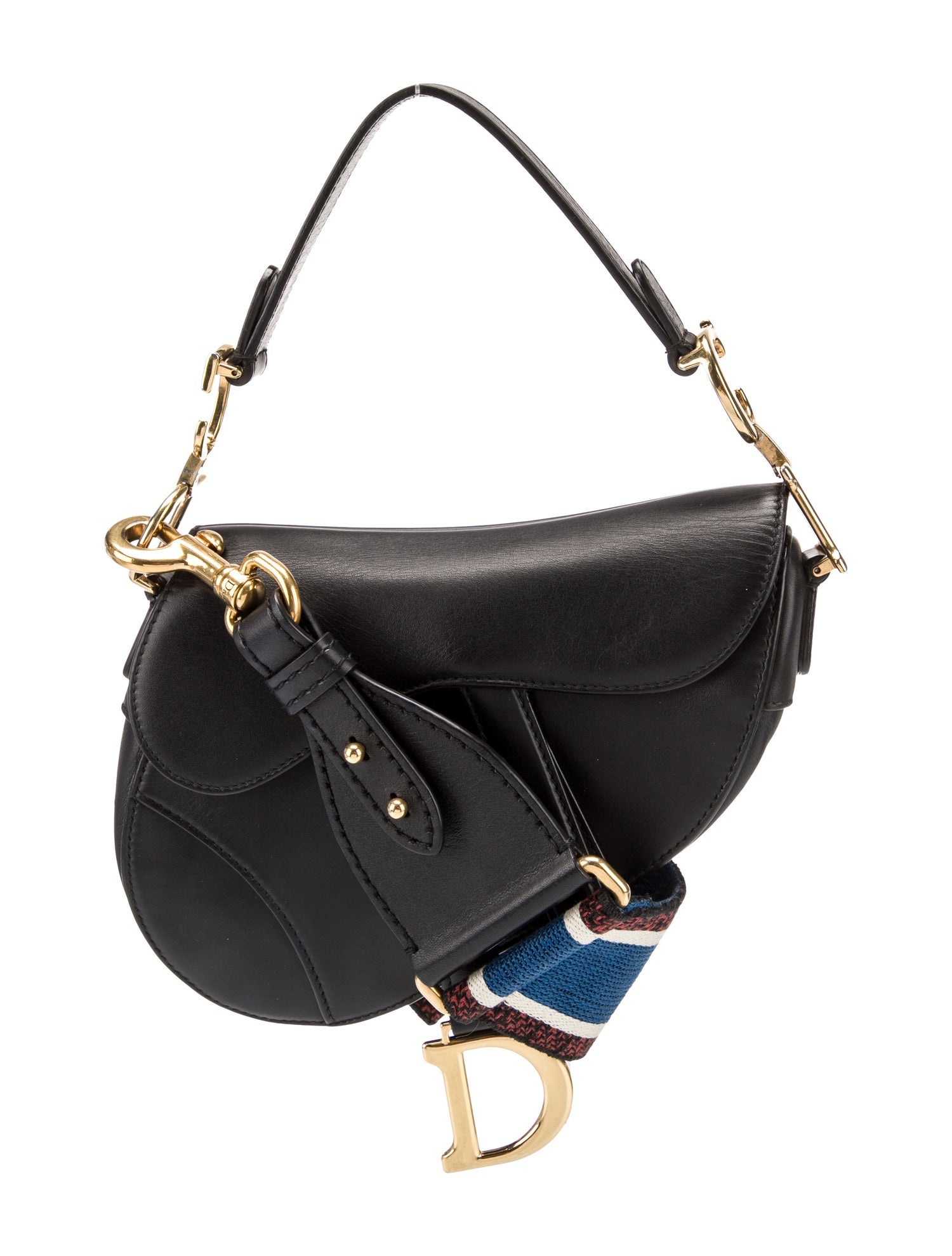 Christian Dior Leather Saddle Mini