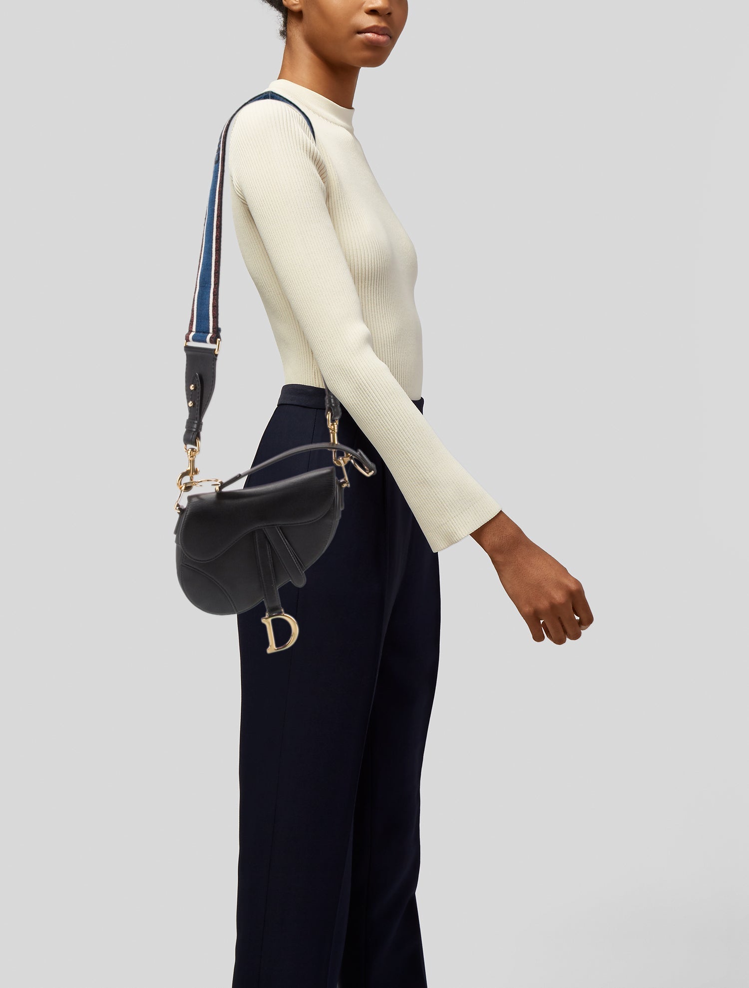 Christian Dior Leather Saddle Mini