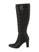 Christian Dior Cannage Pattern Patent Leather Boots