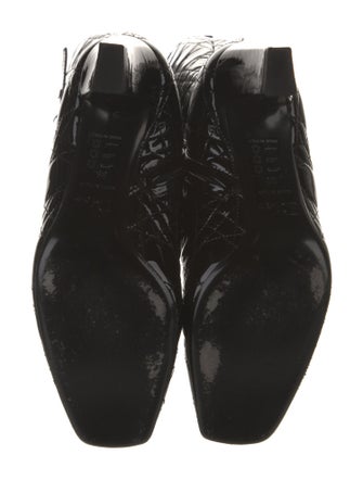 Christian Dior Cannage Pattern Patent Leather Boots