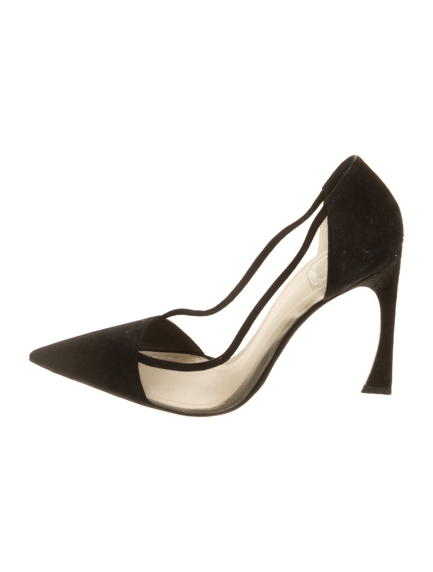 Christian Dior Suede Mesh Accents Pumps
