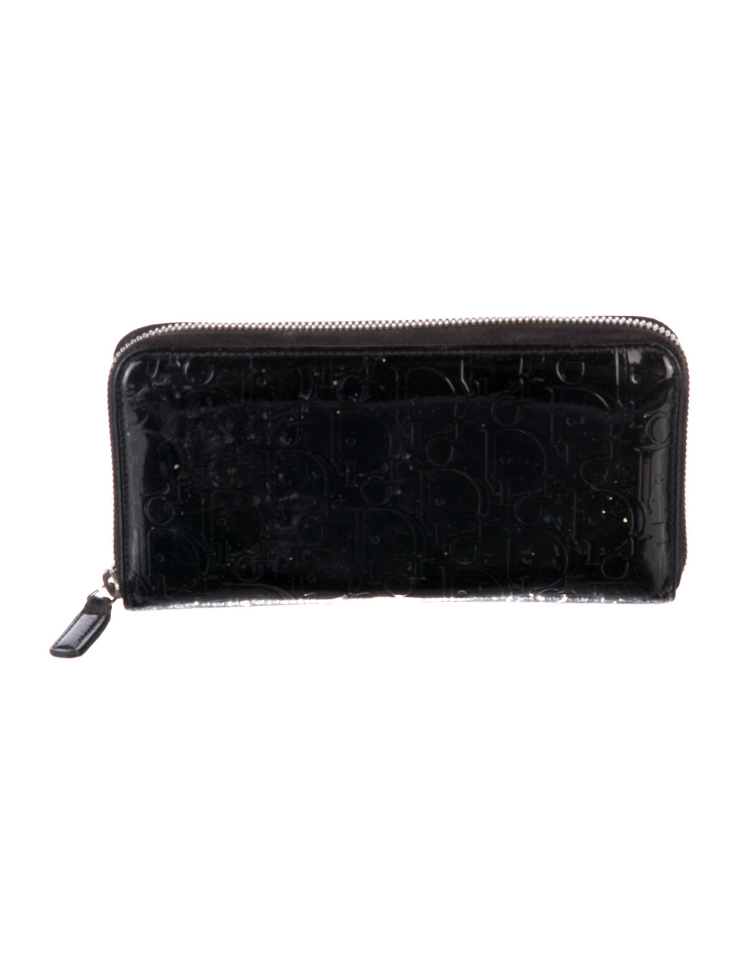 Christian Dior Diorissimo Pattern Patent Leather Continental Wallet
