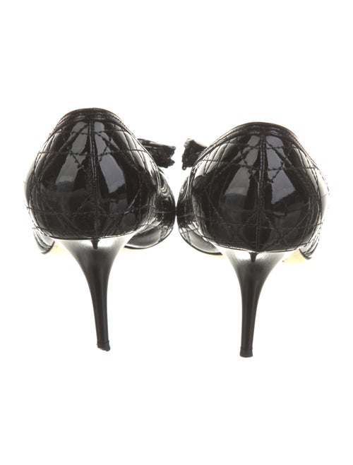 Christian Dior Cannage Pattern Patent Leather Pumps