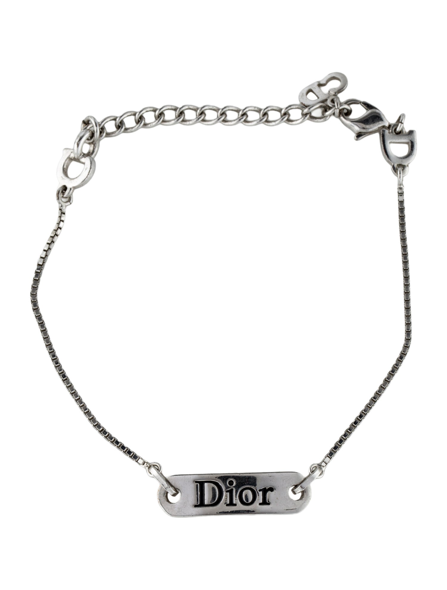 Christian Dior Enamel Logo ID Link Bracelet