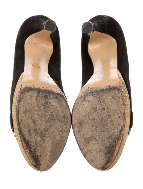 Christian Dior Horsebit Accent Suede Slingback Sandals