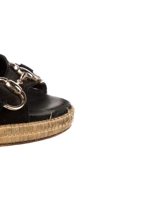 Christian Dior Horsebit Accent Suede Slingback Sandals