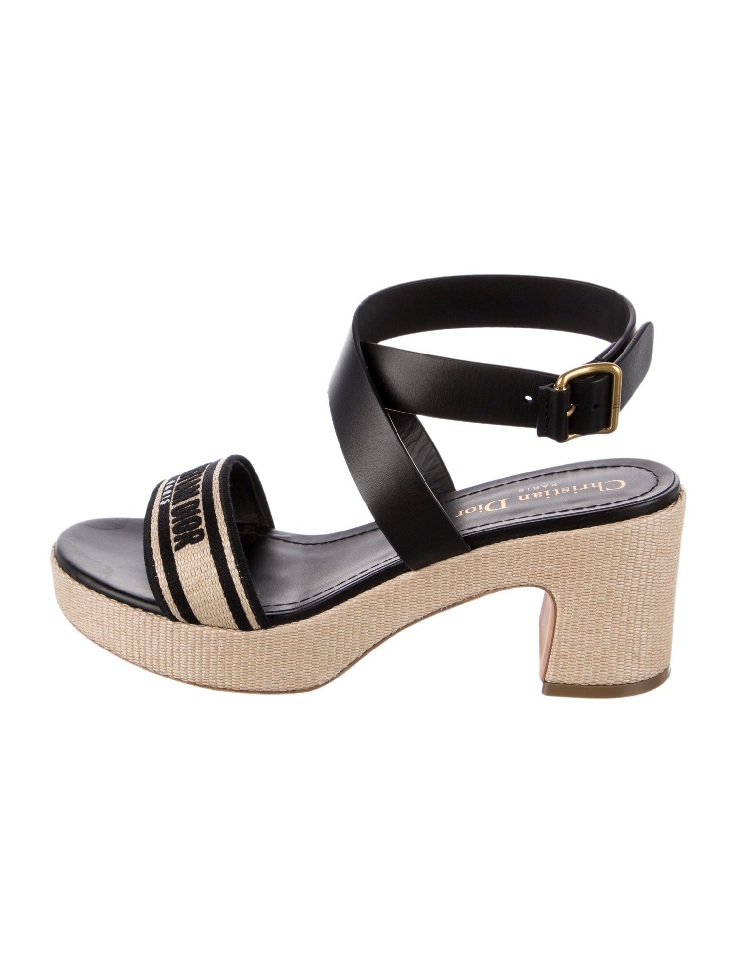 Christian Dior Leather Printed Sandals