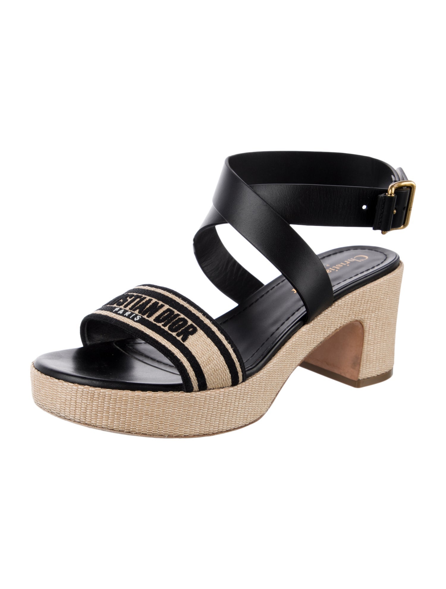 Christian Dior Leather Printed Sandals