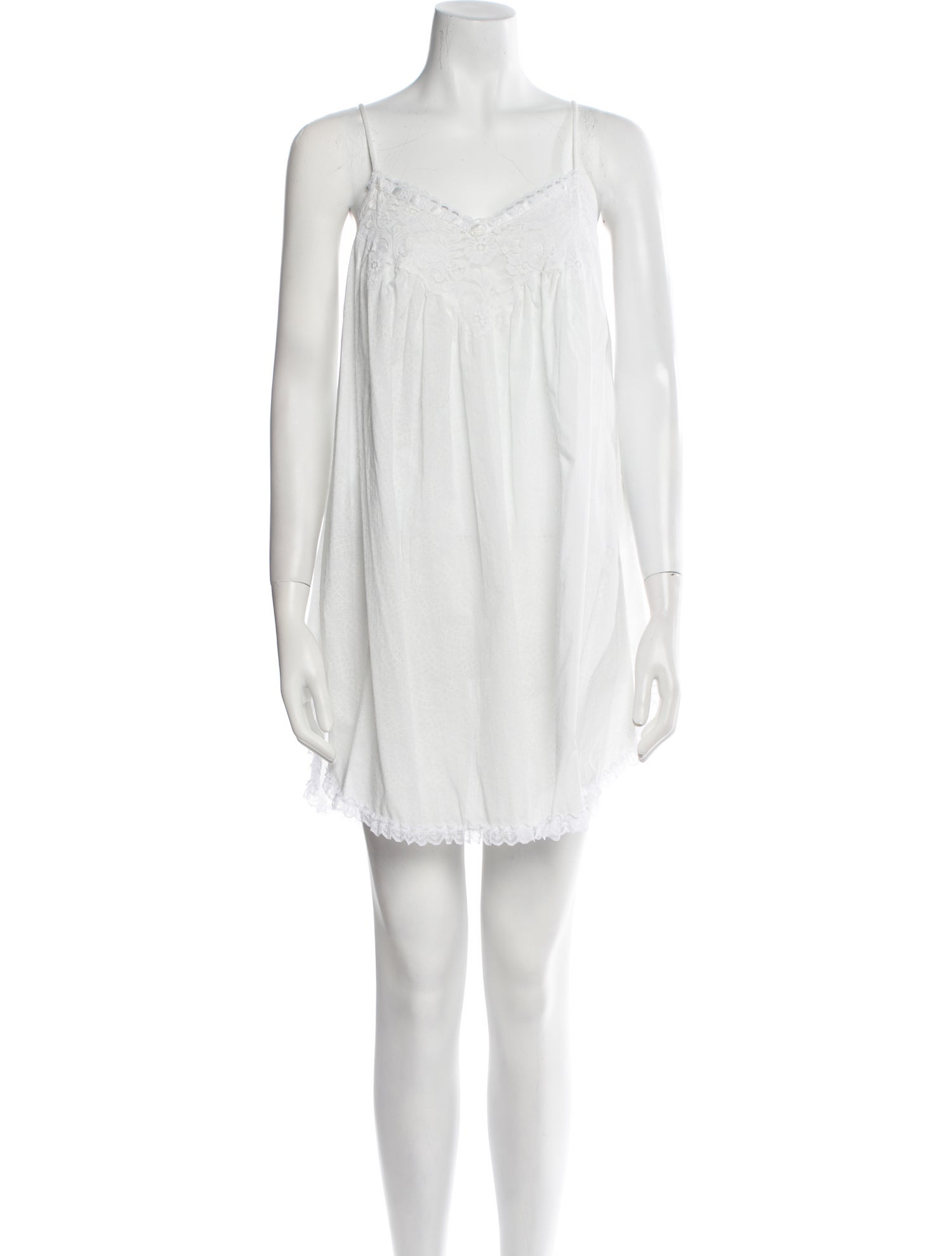 Christian Dior Lace Trim Embellishment Nightgown