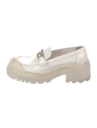 Christian Dior Leather Whipstitch Trim Loafers