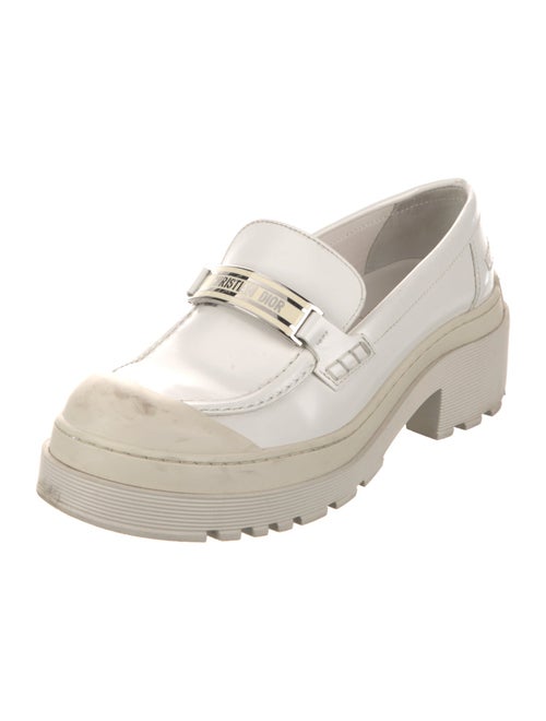 Christian Dior Leather Whipstitch Trim Loafers