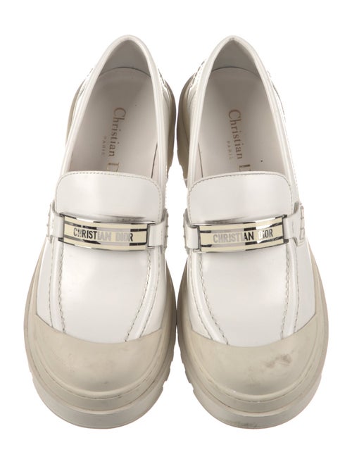 Christian Dior Leather Whipstitch Trim Loafers