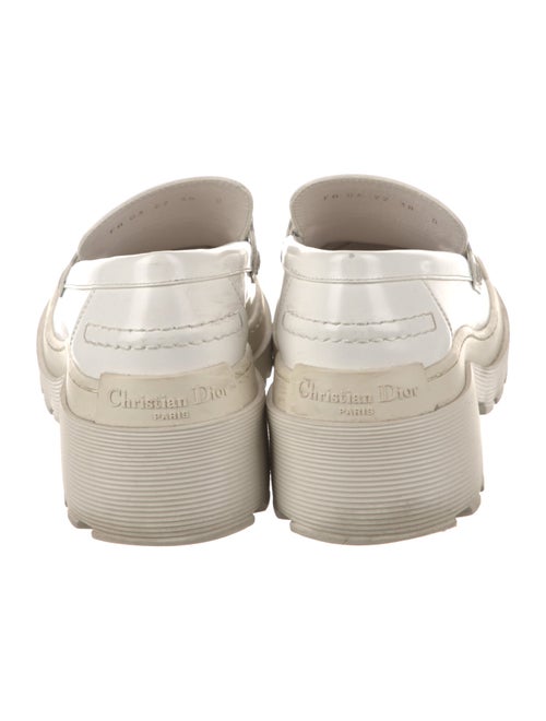 Christian Dior Leather Whipstitch Trim Loafers