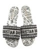 Christian Dior Canvas Printed Slides