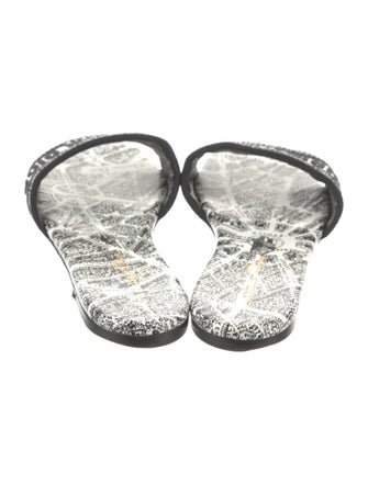 Christian Dior Canvas Printed Slides