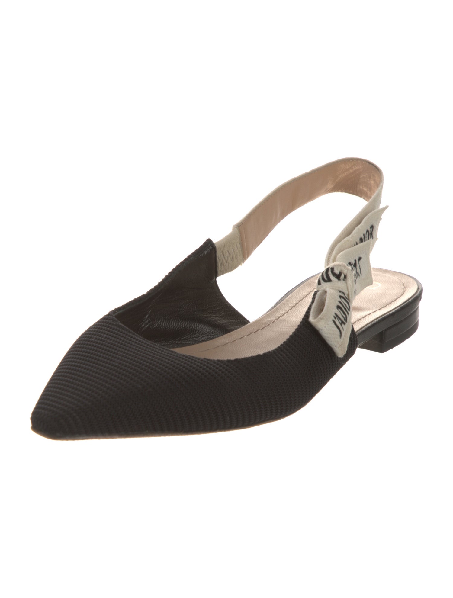 Christian Dior J'Adior Bow Accents Slingback Flats