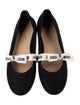 Christian Dior Printed Bow Accents Mary Jane Flats