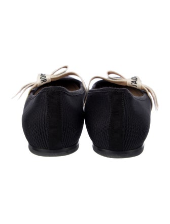 Christian Dior Printed Bow Accents Mary Jane Flats