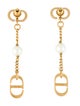 Christian Dior Faux Pearl Tribales Dangle Earrings