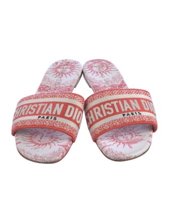 Christian Dior Canvas Printed Slides