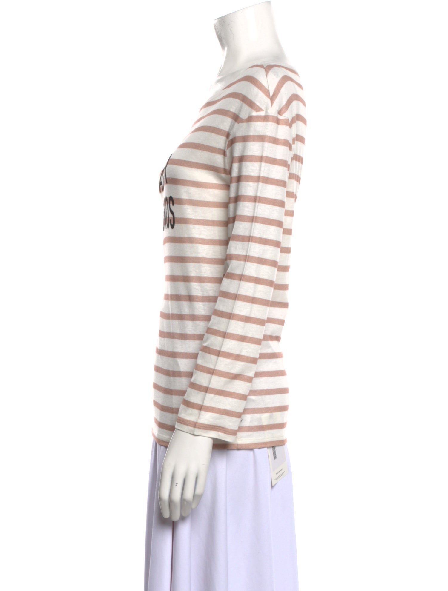 Christian Dior Striped Scoop Neck T-Shirt