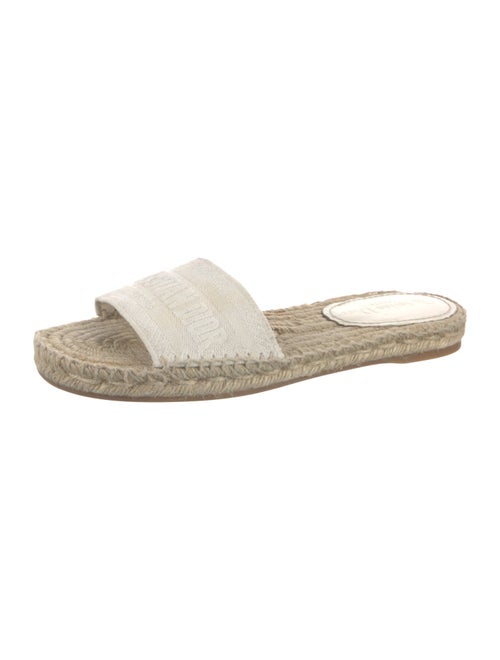 Christian Dior Canvas Embroidered Accent Espadrilles