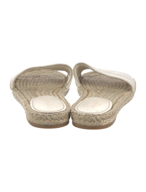 Christian Dior Canvas Embroidered Accent Espadrilles
