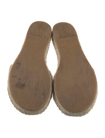 Christian Dior Canvas Embroidered Accent Espadrilles