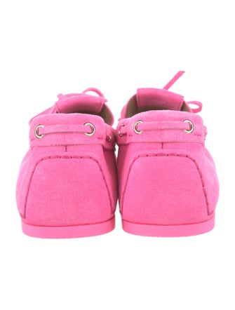 Christian Dior Suede Bow Accents Moccasins
