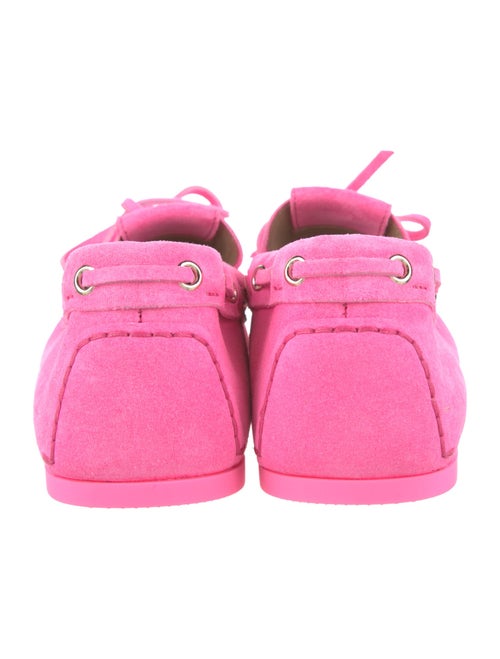 Christian Dior Suede Bow Accents Moccasins