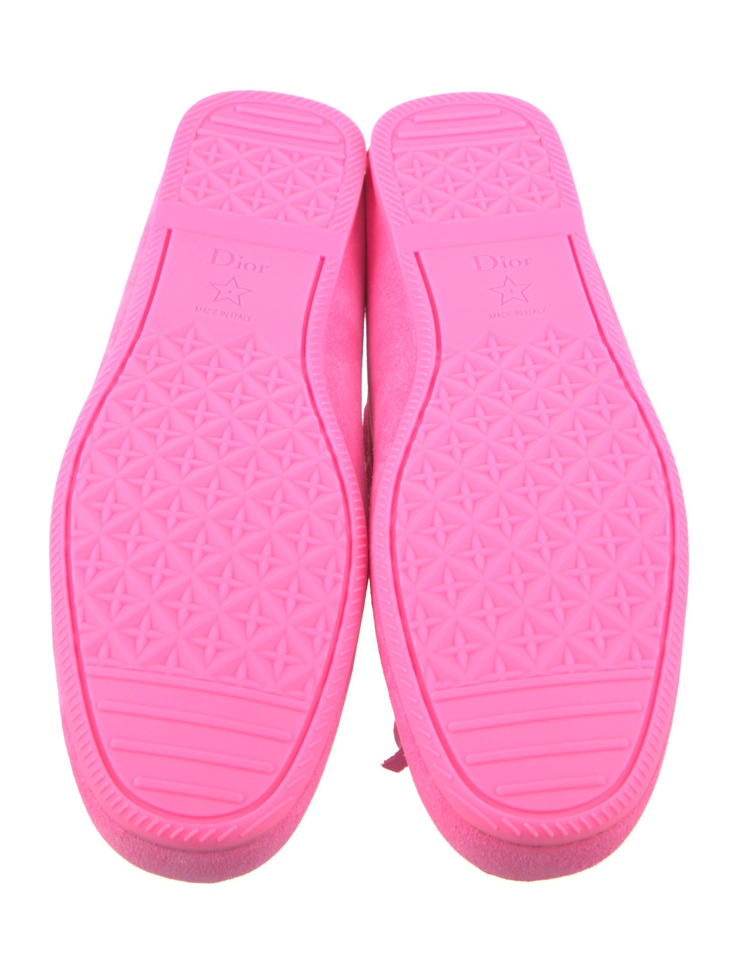 Christian Dior Suede Bow Accents Moccasins