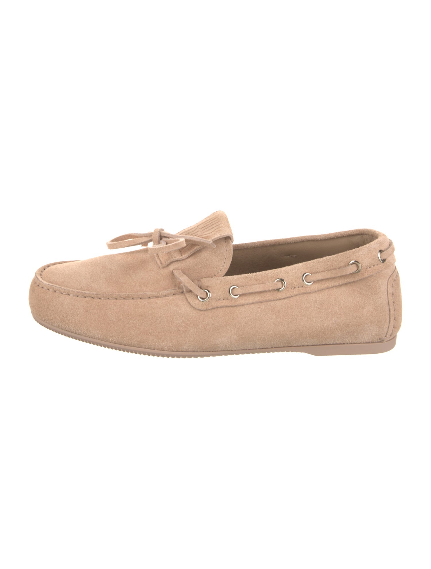 Christian Dior Suede Bow Accents Moccasins