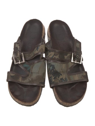 Christian Dior Leather Trim Embellishment Slides