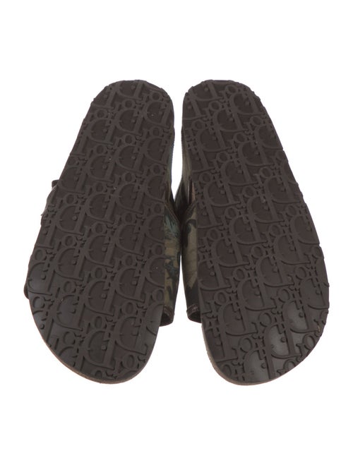 Christian Dior Leather Trim Embellishment Slides