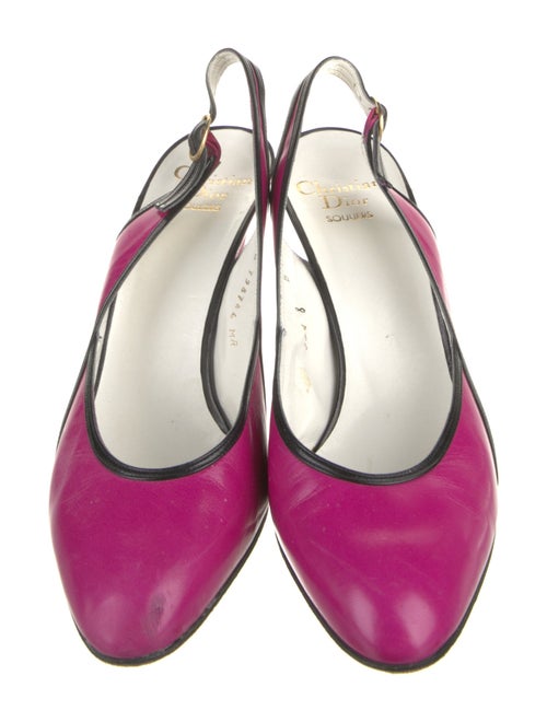 Christian Dior Leather Slingback Pumps