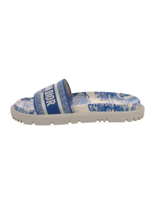 Christian Dior Canvas Printed Slides