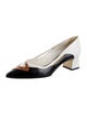Christian Dior Leather Bow Accents Slingback Pumps