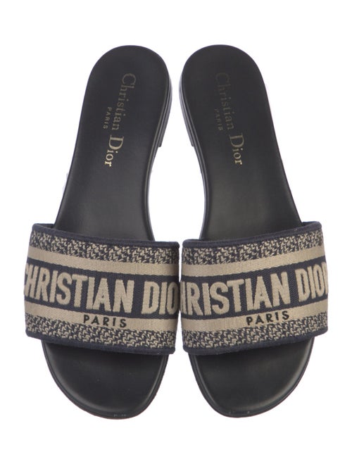 Christian Dior Canvas Printed Slides