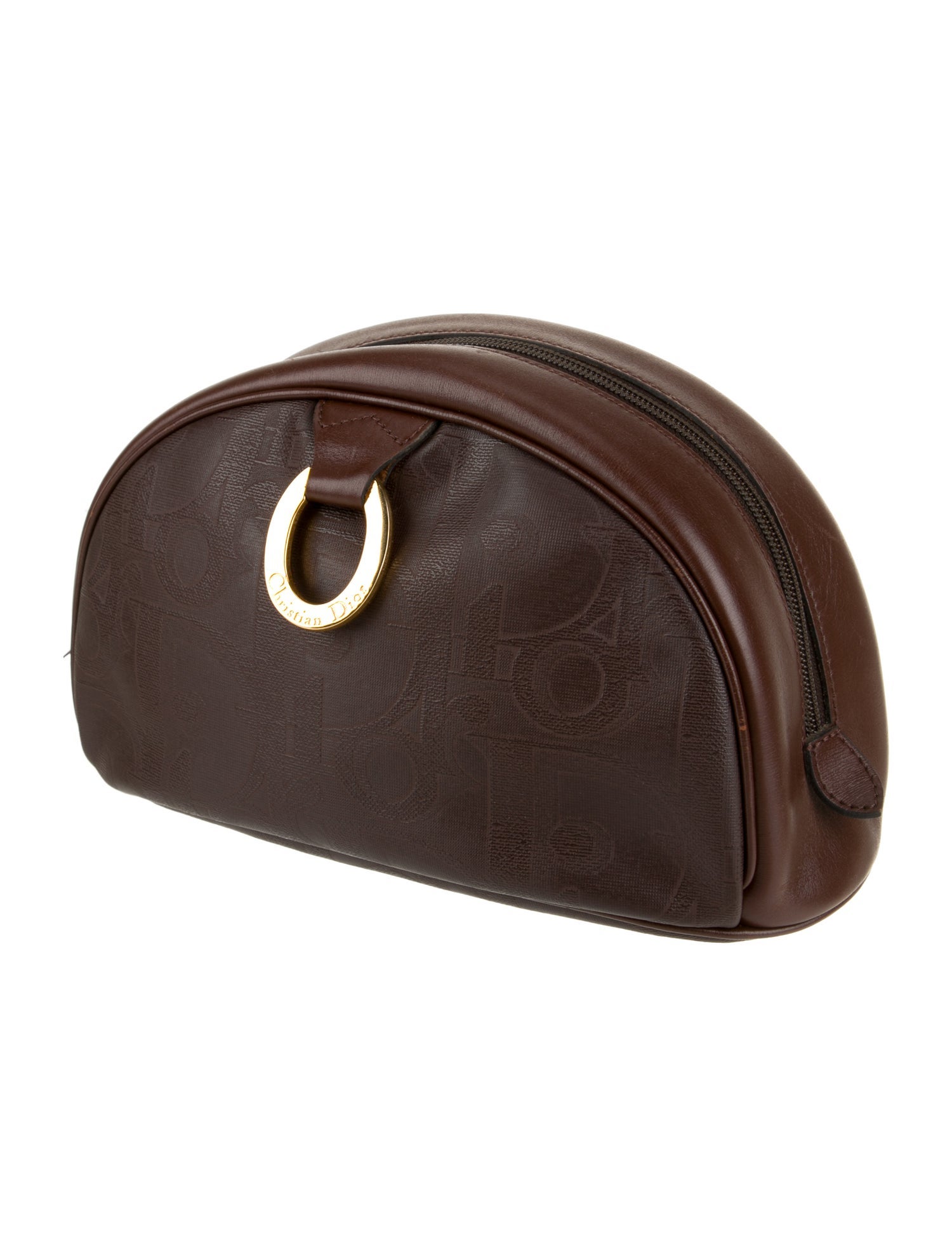 Christian Dior Leather-Trimmed Cosmetic Bag