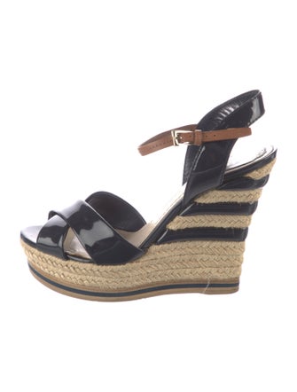 Christian Dior Patent Leather Printed Espadrilles