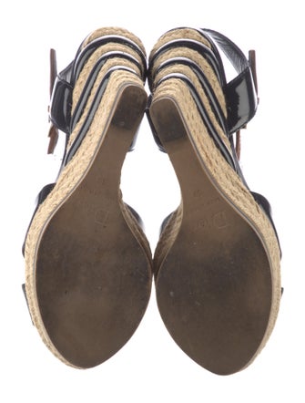 Christian Dior Patent Leather Printed Espadrilles