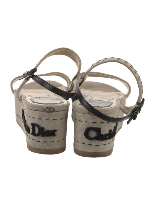 Christian Dior Canvas Bow Accents Espadrilles