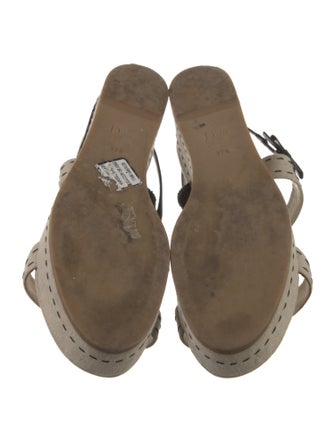 Christian Dior Canvas Bow Accents Espadrilles