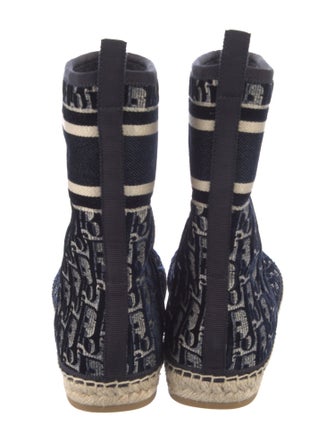 Christian Dior Oblique Jacquard Velvet Boots