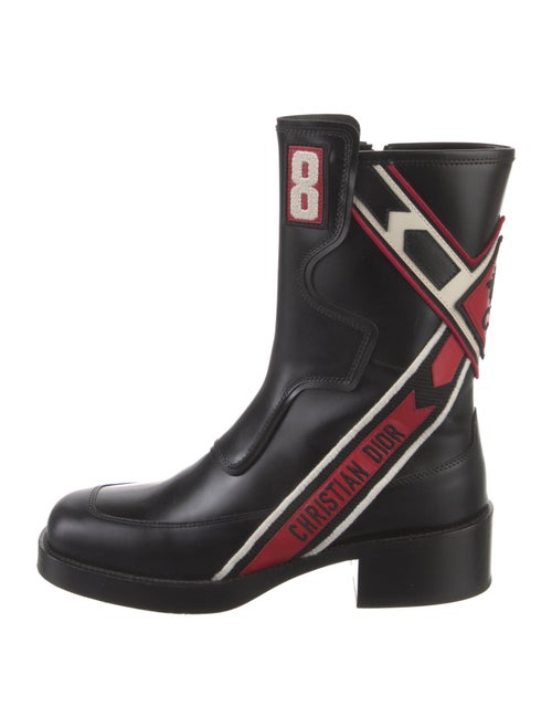Christian Dior Bee Accent Leather Rain Boots