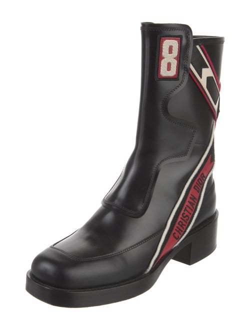 Christian Dior Bee Accent Leather Rain Boots