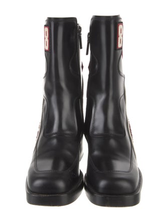 Christian Dior Bee Accent Leather Rain Boots